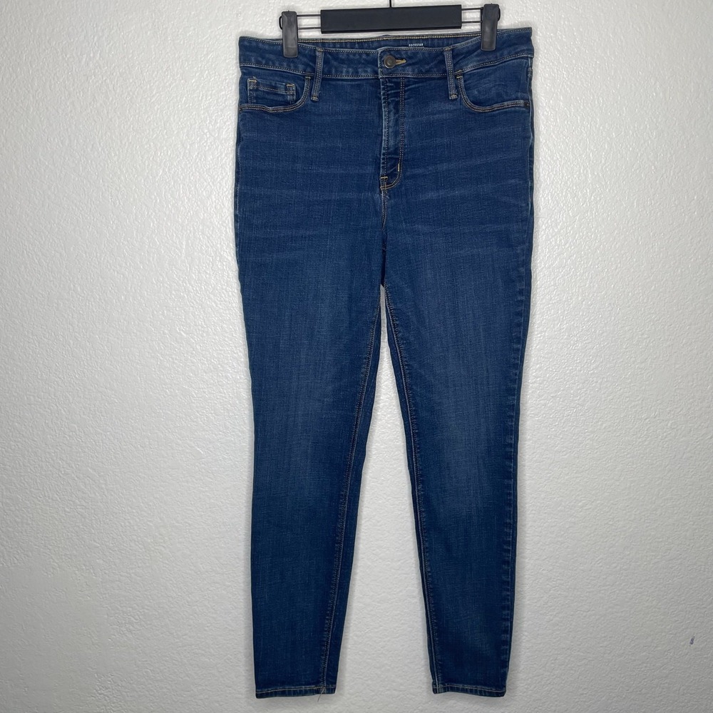 Old Navy Rockstar Super Skinny High Rise Jeans Dark Wash Blue Size 12